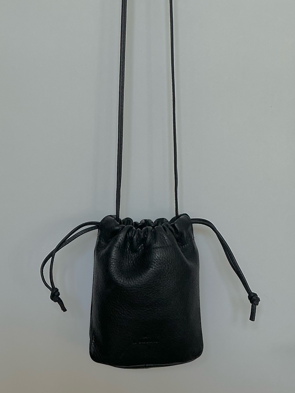 Il Bisonte Black Leather Mini Bellini Crossbody Bag-Pristine!